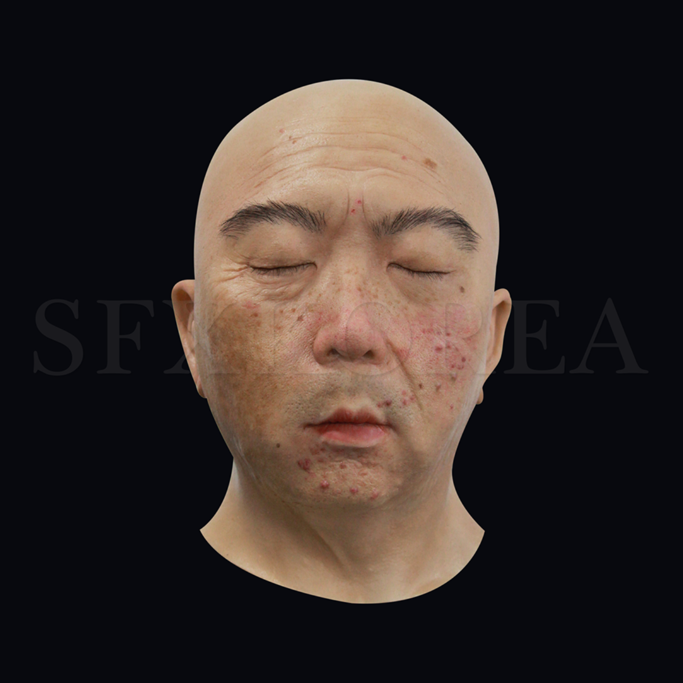 실리콘 머리모형 - 남성2(피부 질환이 표현된 실리콘 얼굴모형)